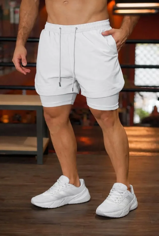 Bermuda 2em1 Branca - Haulking atacado