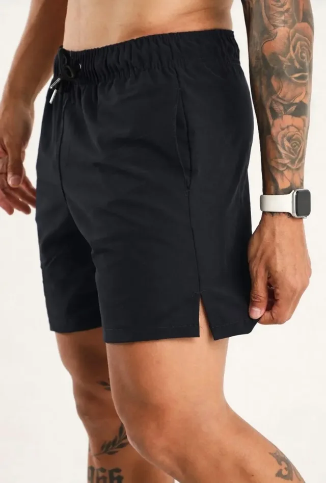 Bermuda Tactel Preta - Haulking atacado